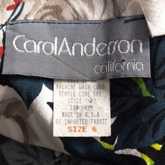 Carol Anderson California Womens Dress Sz 6 Vintage Cottagecore Floral 90s Retro - Picture 8 of 8